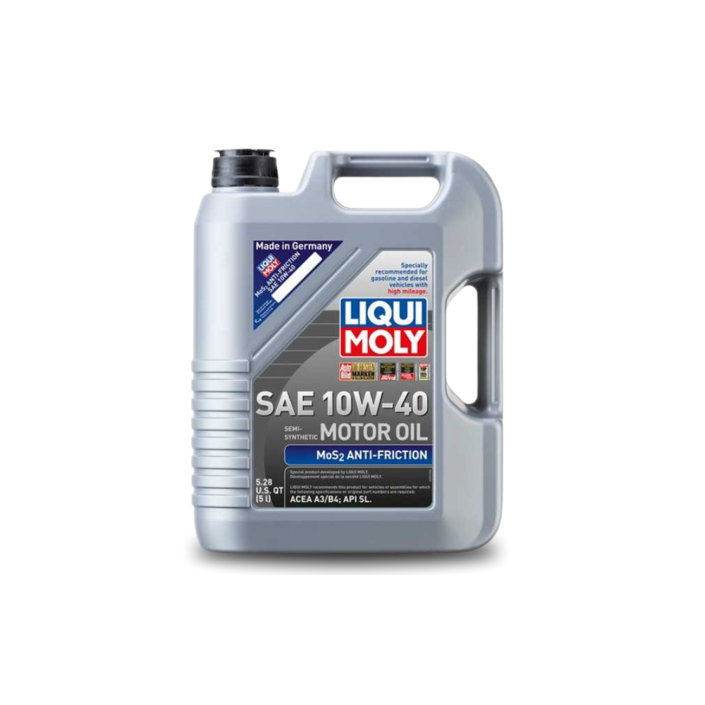 Liqui Moly SAE 10W-40 Semi-Synthetic Motor Oil - 5L Jug with MoS2 Anti-Friction
